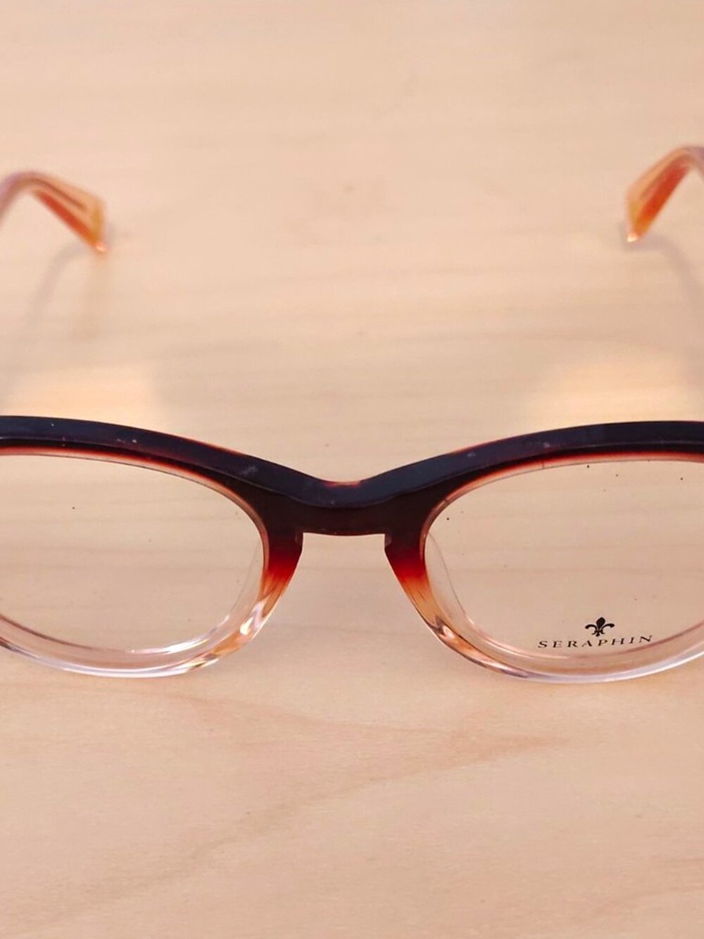 SERAPHIN Blakesley 8213 Pink Round Eyeglasses Frame Japan 47-19-140 New